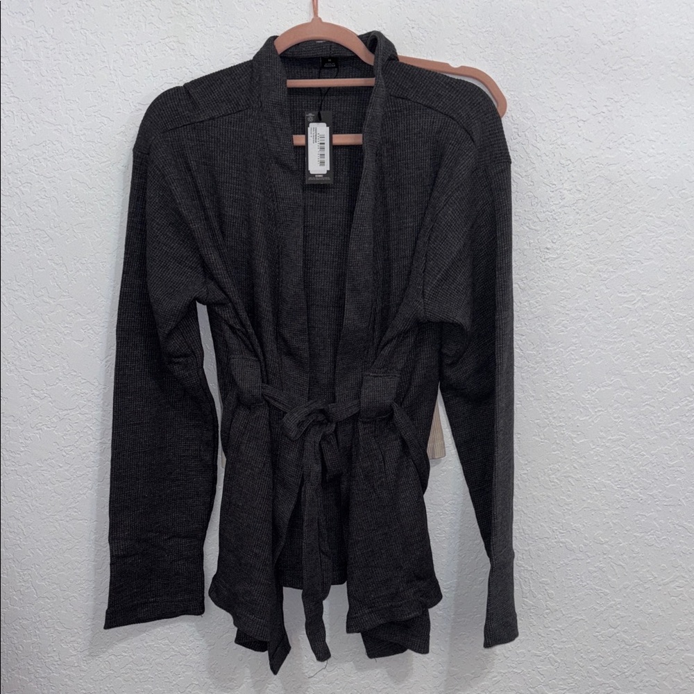 PrettyLittleThing Charcoal Knit Cardigan